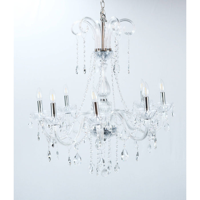 LAMP. COLGANTE CROMO 8L E14 60W