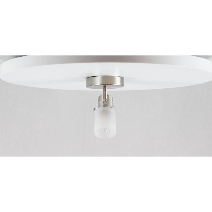 LAMP. TECHO NIQUEL SATINADO 1LUZ E27 60W N/B