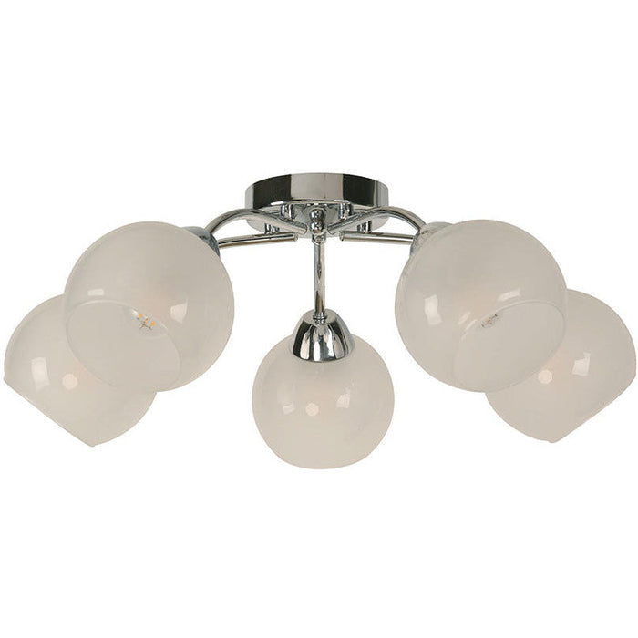 LAMP. TECHO CROMO BRONCE 5L E27 40W