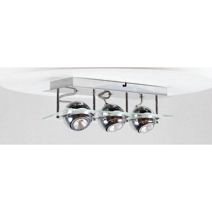 LAMP. TECHO REFLECTORA CROMO 3L GU10 50W