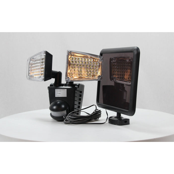 LAMP. LED EXT. SOLAR DE PARED NEGRO 10W 6000K CON SENSOR IP44