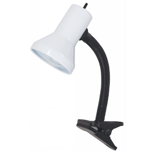 LAMP. ESCRITORIO DE HORQUILLA BLANCO Y NEGRO 1L E27 40W
