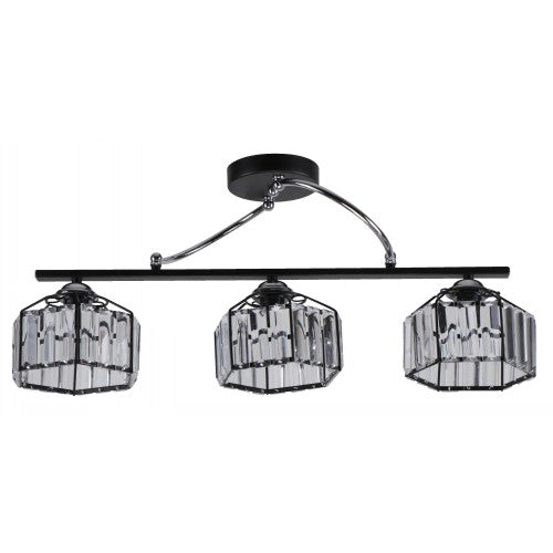 Lámpara Techo Negro 3L E27 60W
