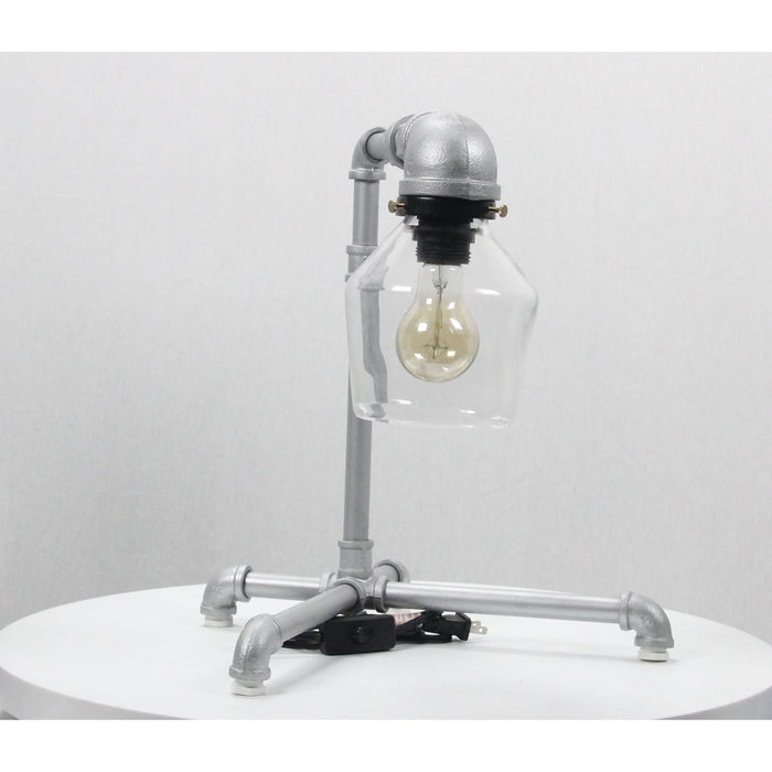LAMP. MESA PLATEADO 1L E27 40W