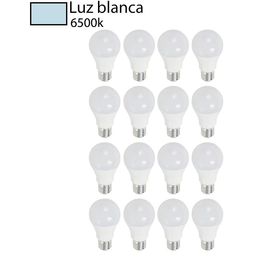 BOMBILLO LED A55 E27 9W 85-265V 6500K 16 PIEZAS