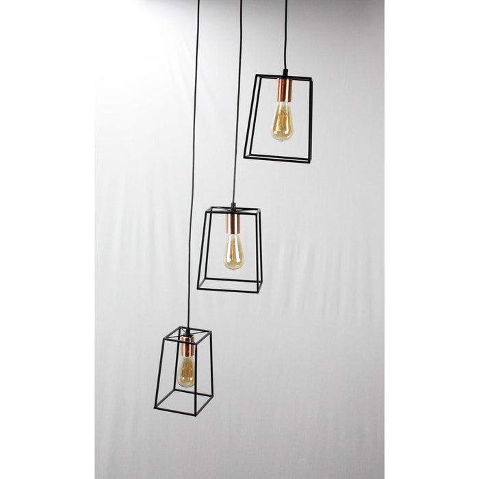 LAMP. COLGANTE NEGRO 3L E27 40W
