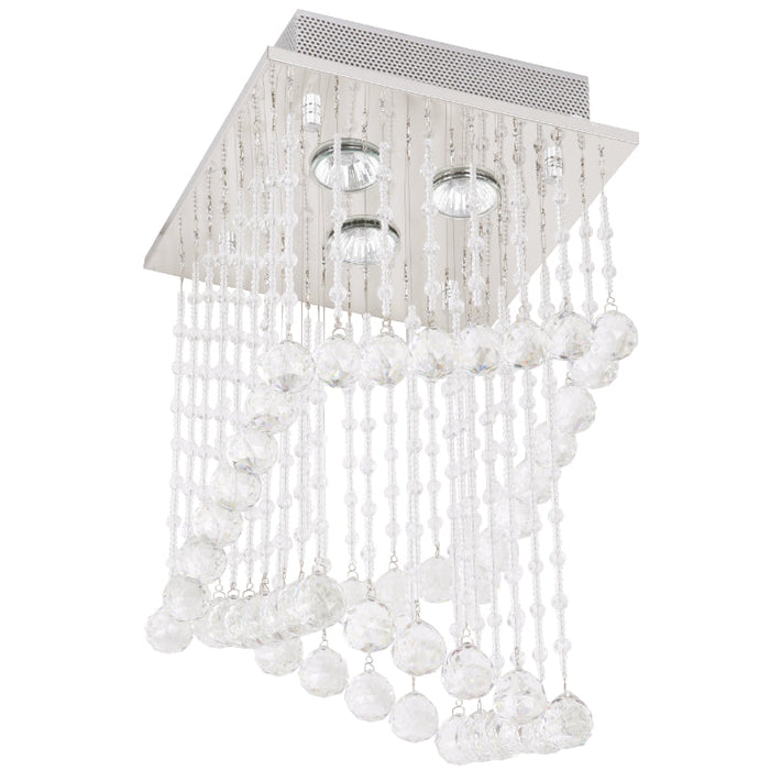 LAMP. COLGANTE CRISTAL CROMO 3L GU10 50W