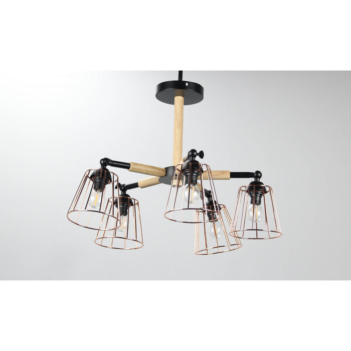 LAMP. TECHO NEGRO 5L E14 40W