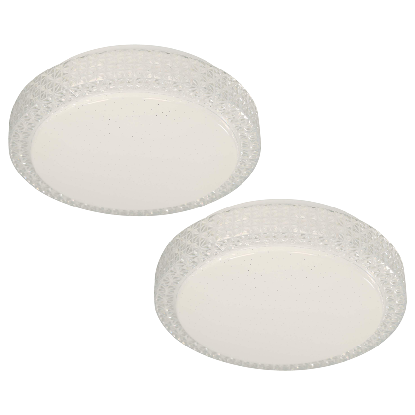 LAMP. LED TECHO BLANCO 12W 100-240V 6000K 2 PIEZAS
