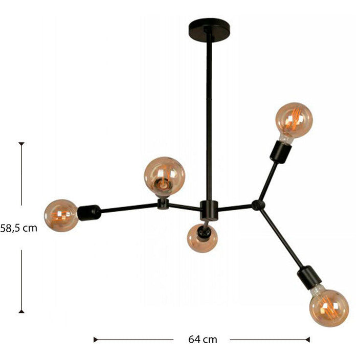 LAMP. TECHO NEGRO 5L E27 12W