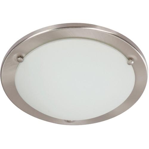 LAMP. TECHO NIQUEL SATINADO 1L E27 60W