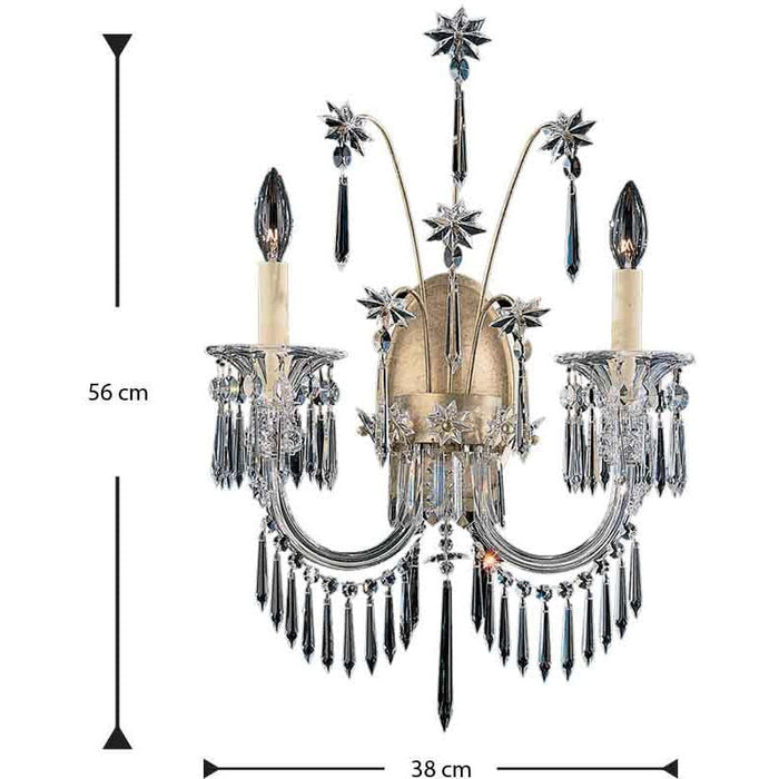 LAMP. PARED KIROV PLATEADO ANTIGUO 2L E12 60W