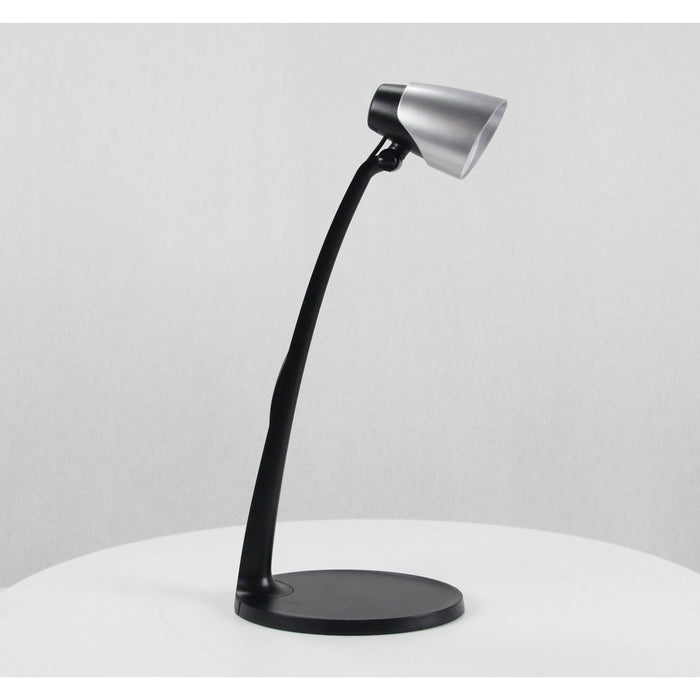 LAMP. LED ESCRITORIO NEGRO Y PLATEADO 1L 3W 100-240V 6500K