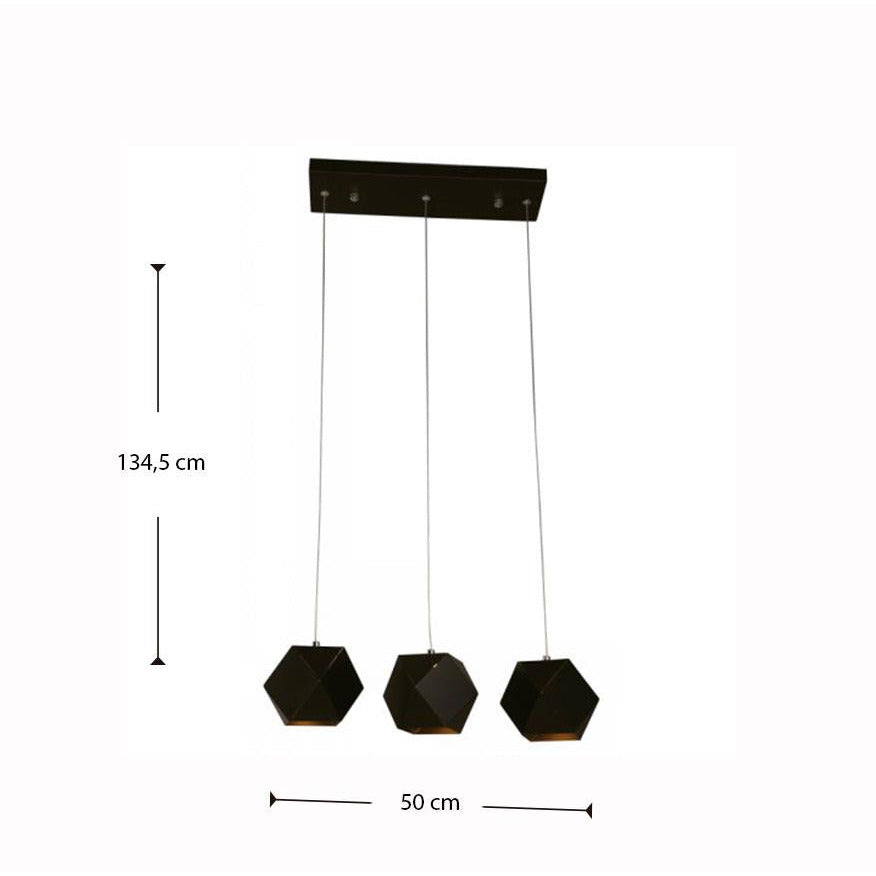 LAMP. LED COLGANTE NEGRO 3L 4W 85-265V 3000K