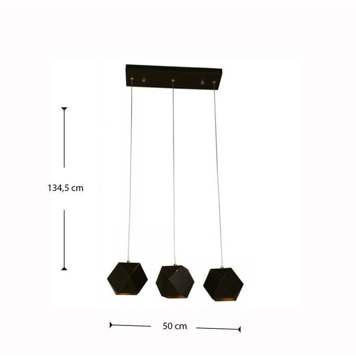 LAMP. LED COLGANTE NEGRO 3L 4W 85-265V 3000K