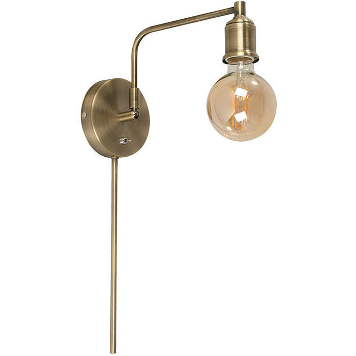 LAMP. PARED BRONCE ANTIGUO 1L E27 40W