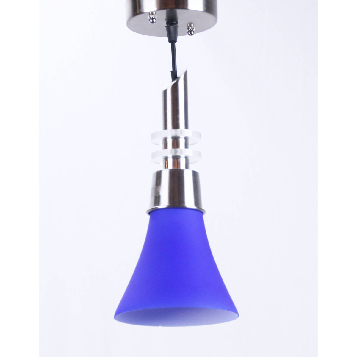 LAMP. COLGANTE AZUL 1L E27 60W