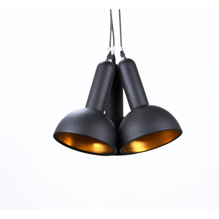 LAMP. COLGANTE NEGRO 3L E27 60W