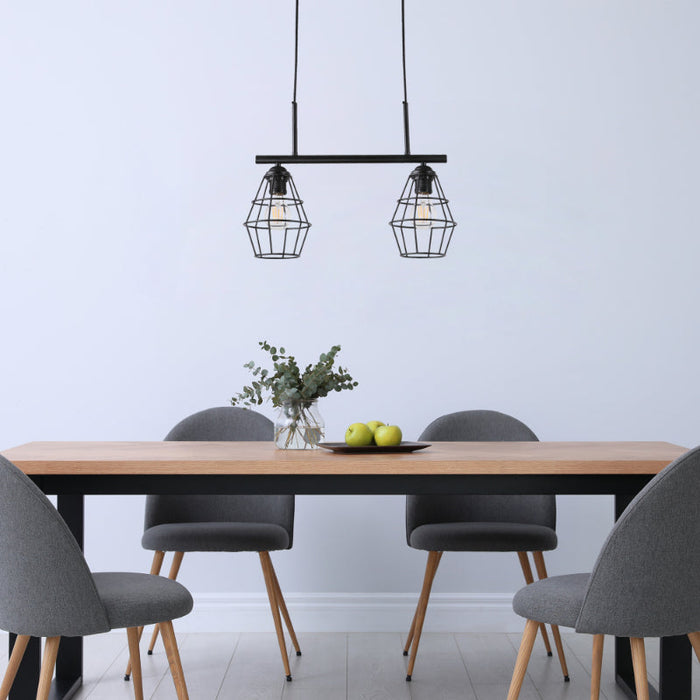LAMP. COLGANTE NEGRO 2L E27 60W