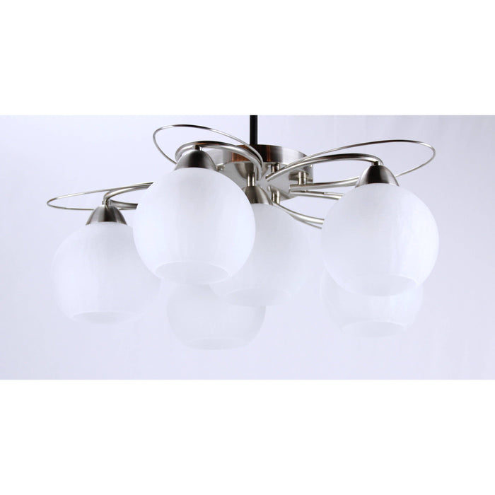 LAMP. TECHO NÍQUEL SATINADO 6L E27 40W