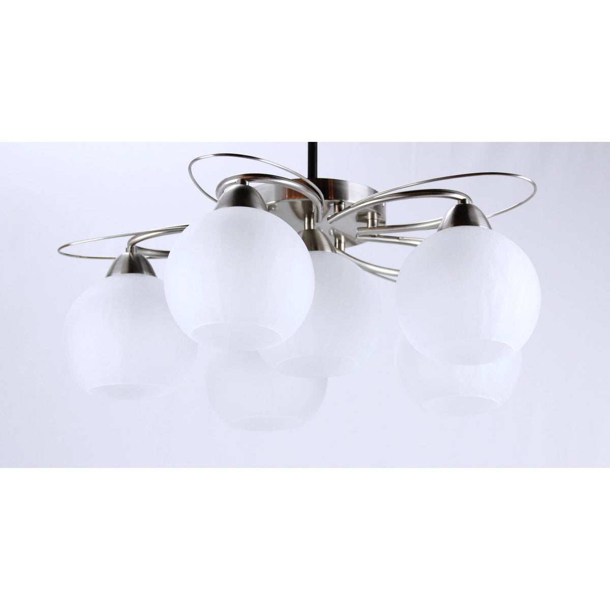 LAMP. TECHO NÍQUEL SATINADO 6L E27 40W