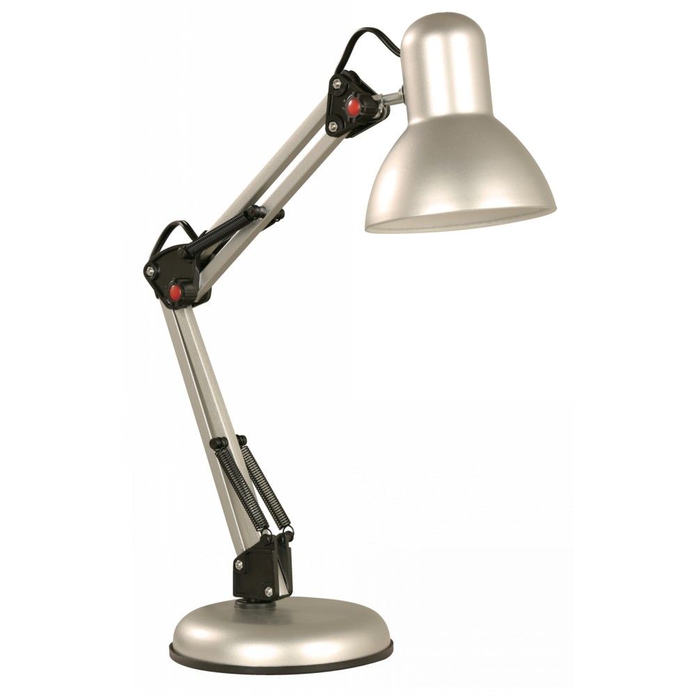 LAMP. ESCRITORIO PLATA 1L E27 40W