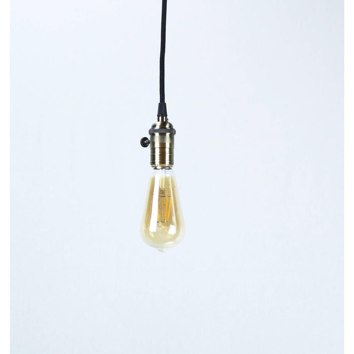 LAMP. COLGANTE BRONCE ANTIGUO 1L E27 60W