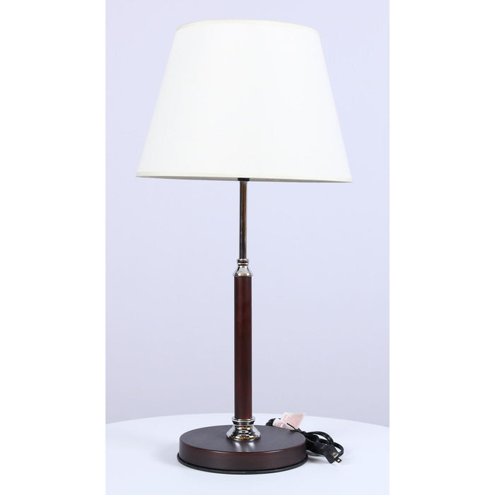 LAMP. MESA CHOCOLATE Y CROMO 1L E27 60W DE TOQUE