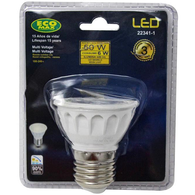 BOMBILLO LED MR16 E27 6W 100-240V 3000K