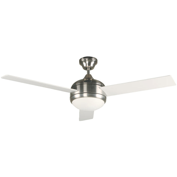 VENTILADOR DE TECHO 48" NÍQUEL SATINADO 1L E27 60W CON CONTROL DE PARED