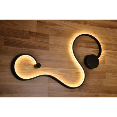 LAMP. LED PARED NEGRO 12W 3000K
