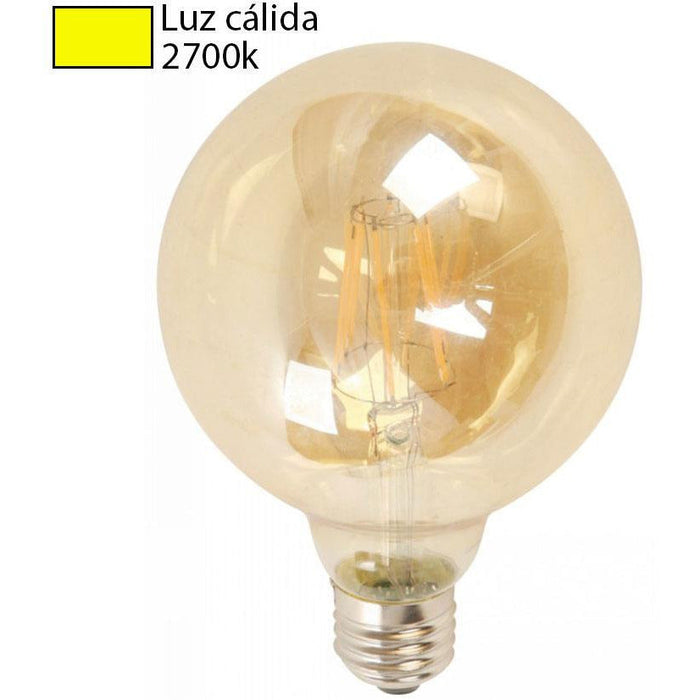 BOMBILLO LED FILAMENTO G95 E27 6W 100-265V 2700K