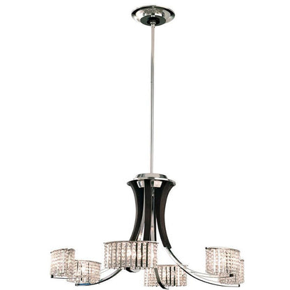 LAMP. COLGANTE VALCOUR PLATEADO 6L G9 40W