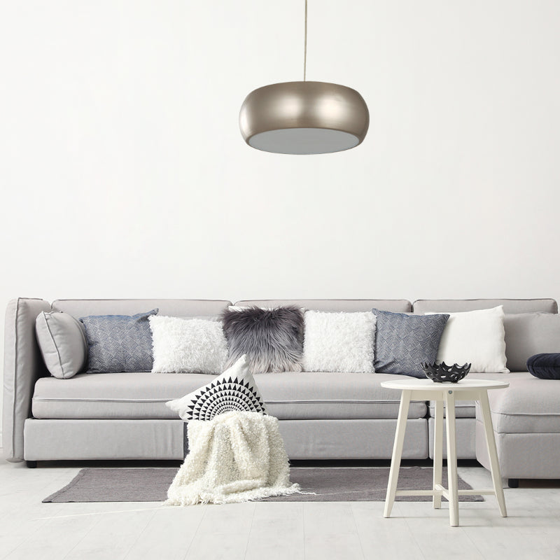 LAMP. COLGANTE NÍQUEL SATINADO 3L E27 40W