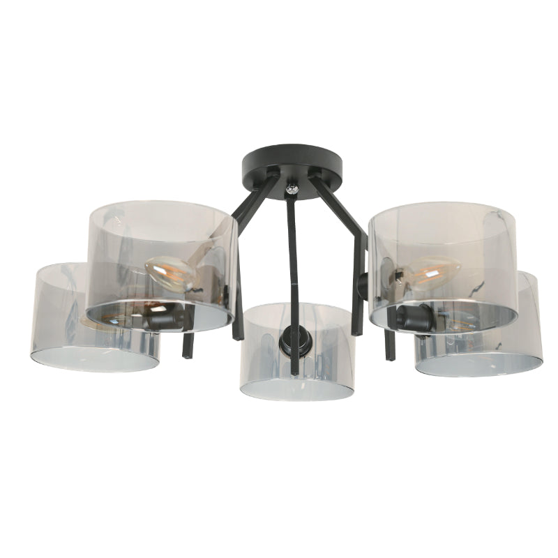 Lámpara Techo Negro 5L E14 60W