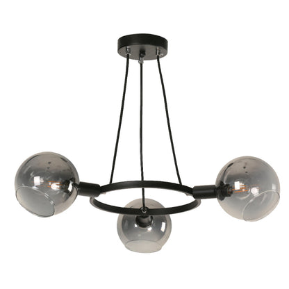 LAMP. COLGANTE NEGRO 3L E14 40W
