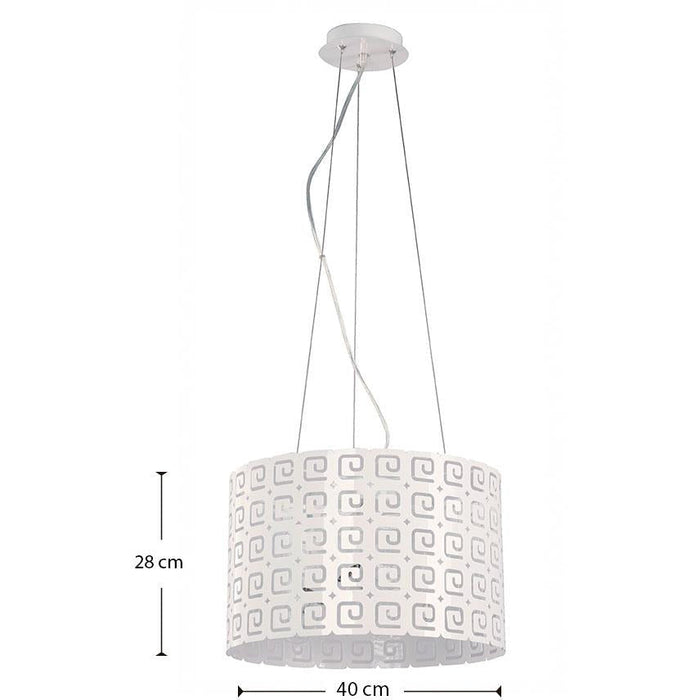 LAMP. COLGANTE BLANCO 3L E27 60W