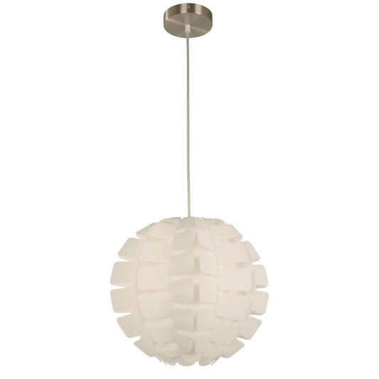 LAMP. COLGANTE NÍQUEL SATINADO 1L E27 10W (BOMBILLO INTELIGENTE INCLUIDO)