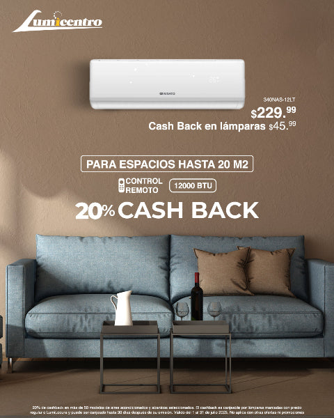 20% de cashback en aires seleccionados