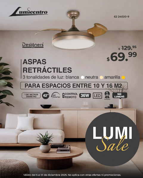 Abanicos con aspas plegables