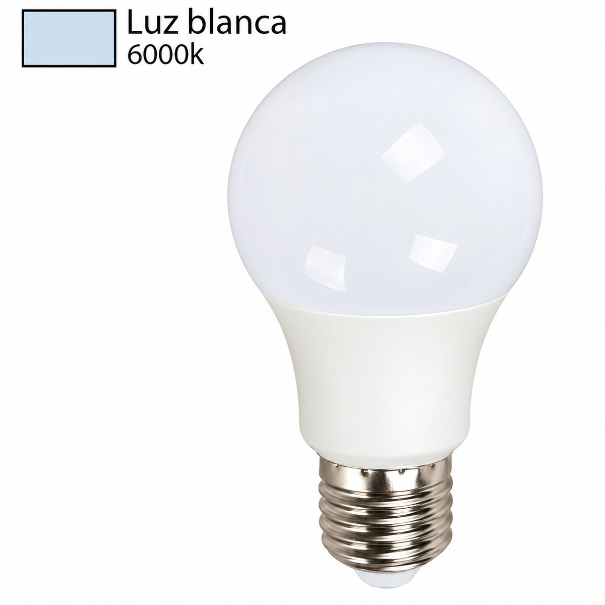 Bombillo LED A55 9W E27 6000K Luz Blanca