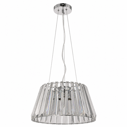LAMP. COLGANTE CROMO 3L E14 40W