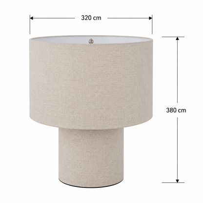 LAMP. DE MESA CREMA 1L E27 40W