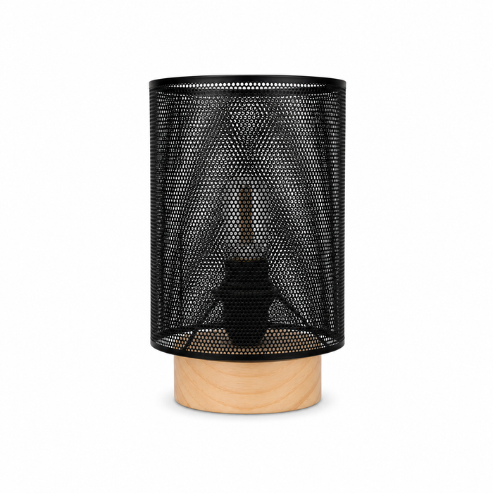 Lámpara de mesa negra 1 luz E14 40W
