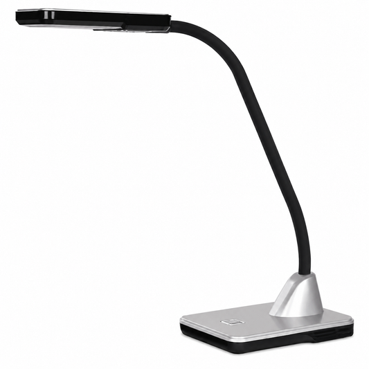 LAMP. LED ESCRITORIO PLATA Y NEGRO 1L 5W 100-240V 6000K