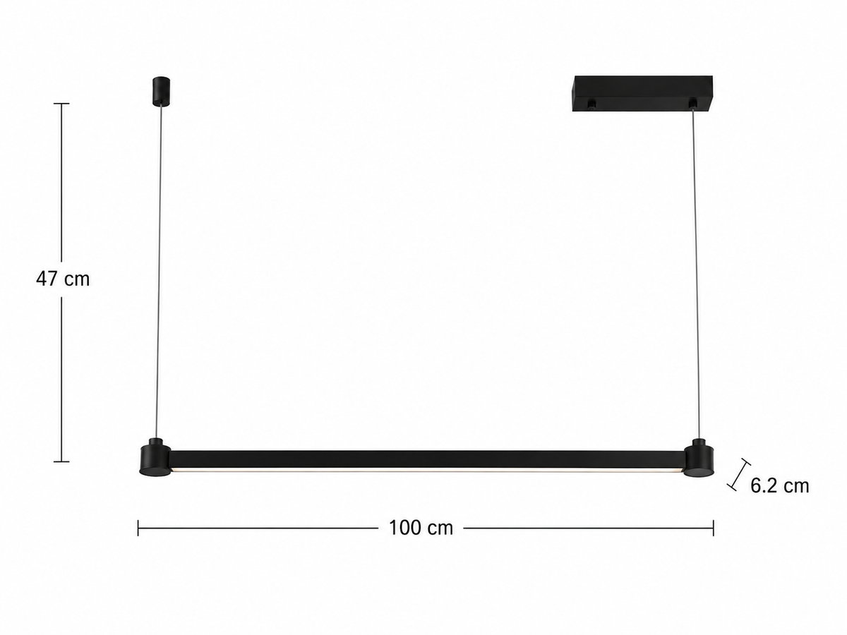 LAMP. LED COLGANTE NEGRO 24W 120-277V 3000K DIMEABLE