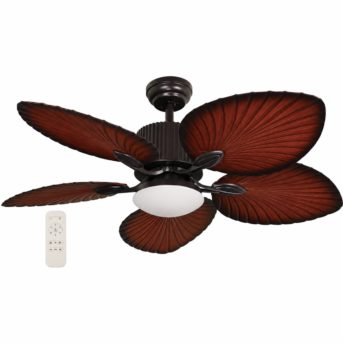 Ventilador de Techo 52" DC con 2 Luces E27 y Control Remoto