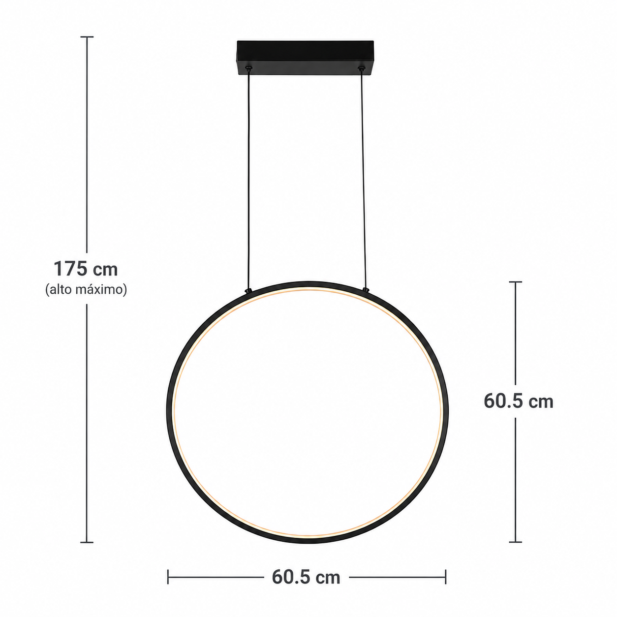 Lámpara LED Colgante Negro y Blanco 35W 4000K