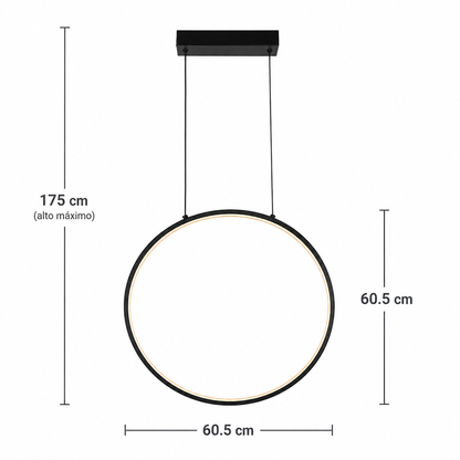 LAMP.  LED COLGANTE NEGRO Y BLANCO 35W 100-240V 4000K