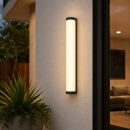 LAMP. LED DE PARED NEGRO PARA EXTERIOR 100-240V 16W